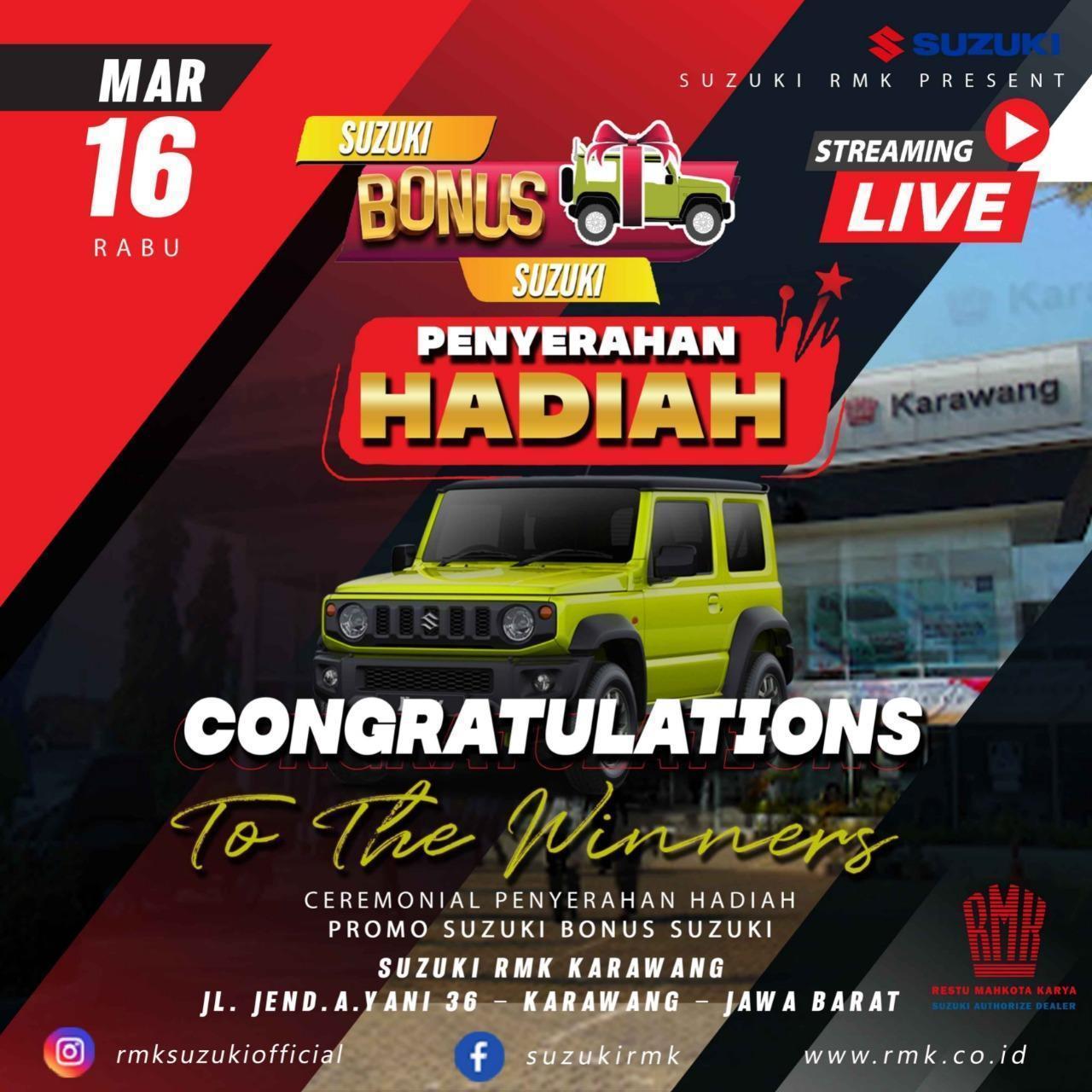 Penyerahan Hadiah Suzuki Bonus Suzuki, Suzuki RMK